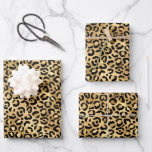 Black Gold Leopard Print Cheetah Animal Print Tren Wrapping Paper Sheet<br><div class="desc">Black and gold leopard print,  animal print,  cheetah print wrapping paper sheets.
 See our black and gold leopard print collection for matching products.</div>