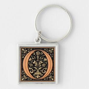 Black & Gold Letter ‘O’ Keychain