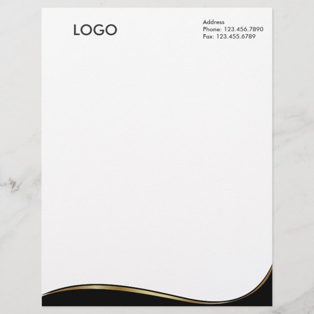 Black & Gold Letterhead (Front)