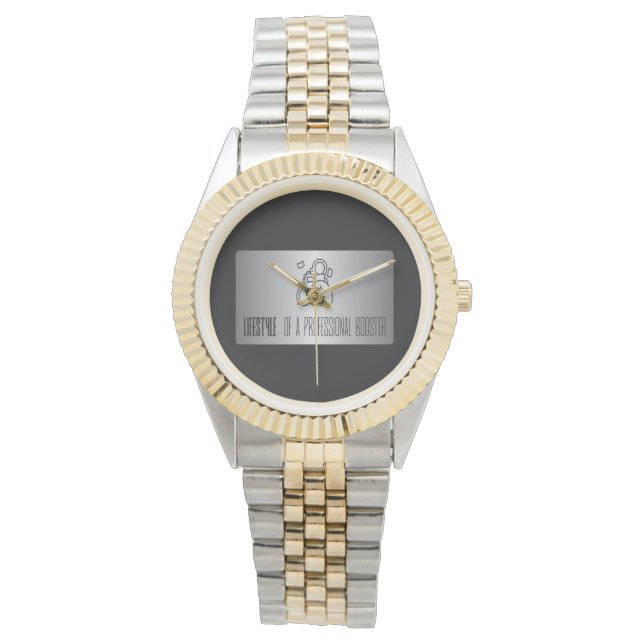 Black, Gold-like Silver- like Watch (Front)