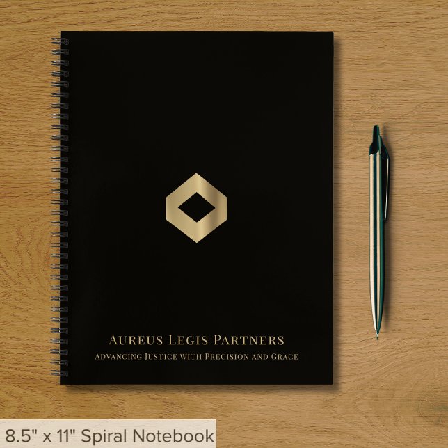 Black Gold Logo Carnet d'affaires (Créateur téléchargé)