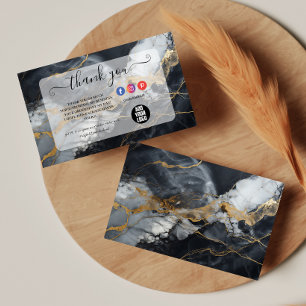 Black Gold Luxury Aesthetic Thank You Card