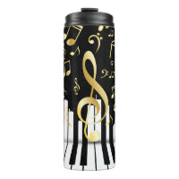 Black Gold Luxury Music Note piano keys