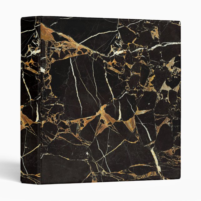 Black Gold Marble - ADD Text if desired Binder (Front/Spine)