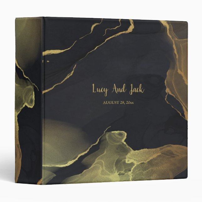 black & Gold Marble  Binder (Front/Spine)