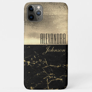 Black Gold Marble Luxury Name iPhone 11 Pro Max Case