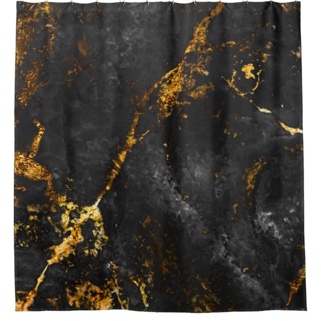 Black Gold Marble, Natural Pattern. (Front)