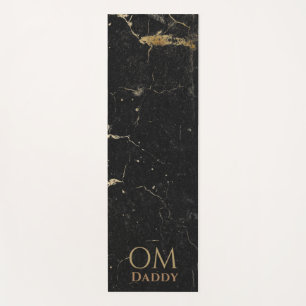 Black Gold Marble pattern OM Personalized Yoga Mat