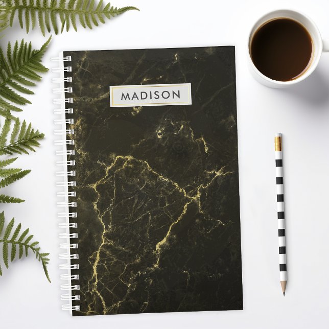 Black Gold Marble Personalized Business Planner (Creator Uploaded)