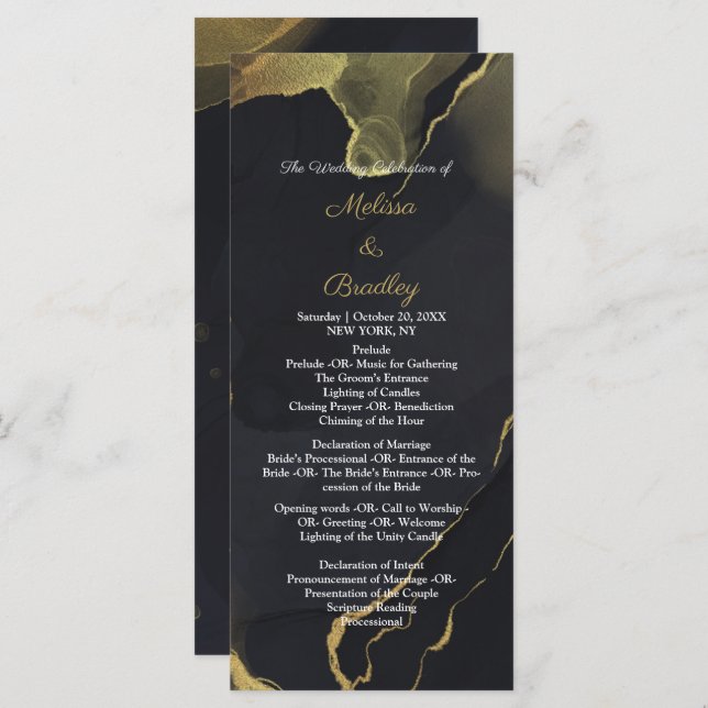 black & Gold Marble  program (Front/Back)