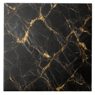 Black Gold Marble Seamless Luxury Pattern Tile