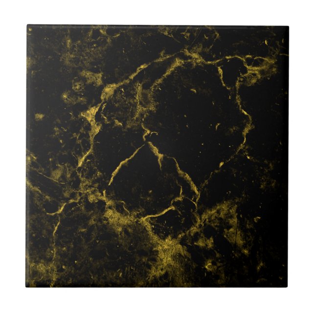 Black gold marble style tile (Front)