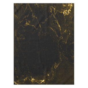 Black gold marble tablecloth