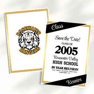 Black Gold Mascot Class Reunion Save The Date