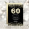 Black & Gold Mens or Womans 60th Birthday Party