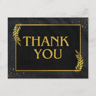 Black & Gold merci carte postale