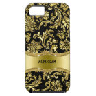 Black & Gold Metallic Floral Damasks-Customized