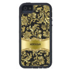 Black & Gold Metallic Floral Damasks-Customized