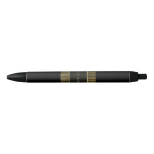 Black Gold Minimal Conceptual Geometry Name White Ink Pen