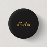 Black & Gold Minimalist Plain Modern Own Name