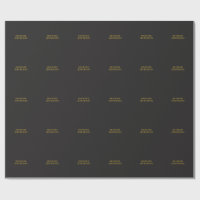 Black & Gold Minimalist Plain Modern Own Name