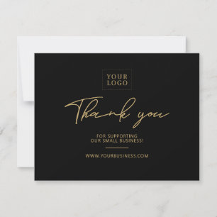 Black & Gold Modern Business Package Thank You Card