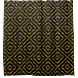 Black & Gold Modern Geometric Seamless Pattern