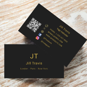 Black gold modern minimalst business card