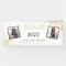 Black + gold modern script multi photo graduation 