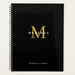 Black Gold Monogram Business Client Merci