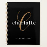 Black Gold Monogram initials Name Minimalist 2024 Planner<br><div class="desc">Are you looking for a personalized planner with your name and elegant monogram or the perfect gift for planner lovers? Check out this Black Gold Monogram initials Name Minimalist 2023 Planner. Add your initial,  name,  and details,  and you are done! With love Frankie   Marlow</div>