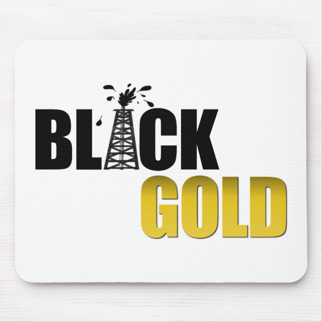 Black Gold Oil Mouse Pad (Front)