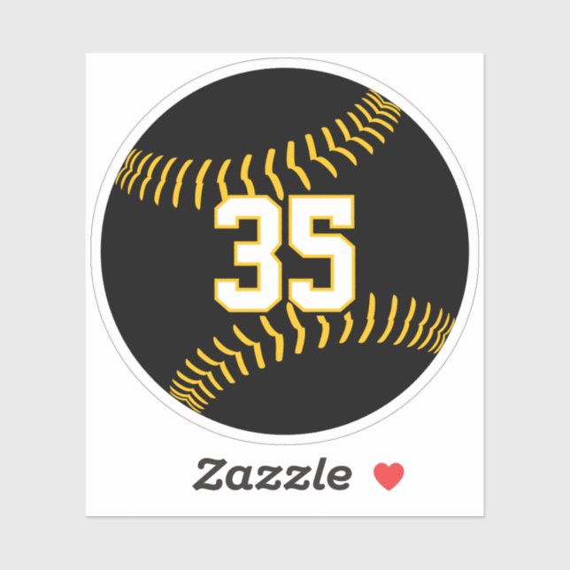 black gold or ANY team colours baseball softball (Sheet)