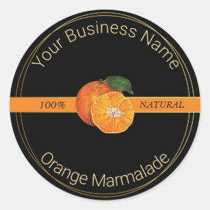 Black & Gold Orange Marmalade Product Label