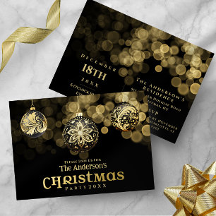 Black Gold Ornament Christmas Party