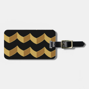 Black Gold Personalized Luggage Tag