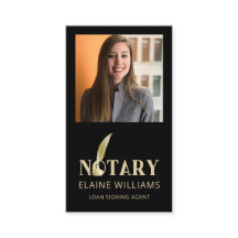 Black Gold Photo QR Notary Loan Signing Agent  