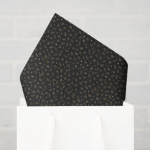 Black Gold Pinecone Evergreen Celestial Christmas Tissue Paper