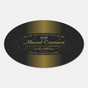 Black Gold Product Labels Glitter Sprinkles Logo
