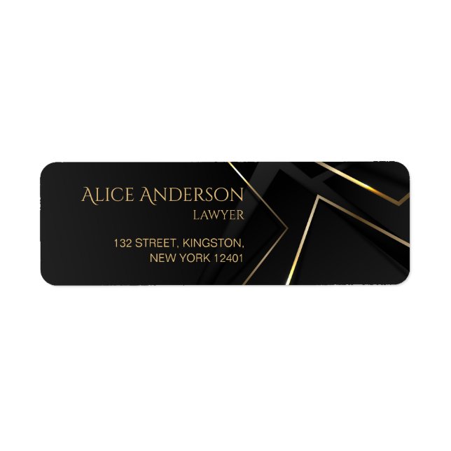 Black gold Professional Bureau Adresse de retour (Devant)