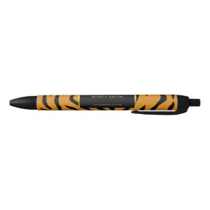 Black gold professional promotional tiger print ink pen