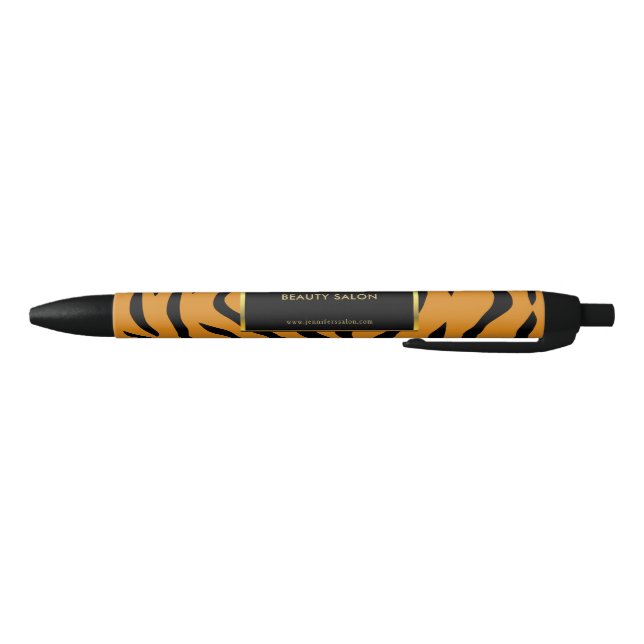 Black gold professional promotional tiger print ink pen (Bottom)
