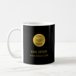 Black Gold Professional Real Estate Agent Business Coffee Mug