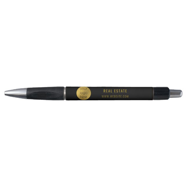 Black Gold Professional Real Estate Agent Business Pen (Front)