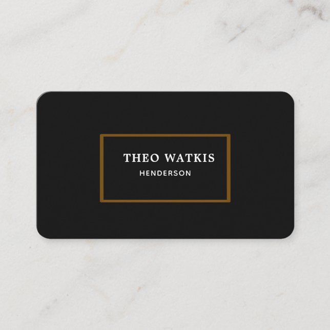 Black gold qr cod edit business card (Front)