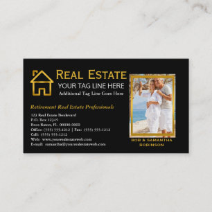 Black Gold Real Estate Mortgage Real Estate Agen Business Card