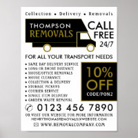 Black & Gold Removal Van Company Advertising