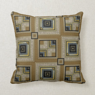 Black Gold Retro Art Deco Glam Cushion