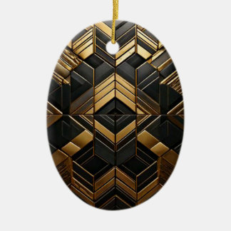 Black Gold Retro Ceramic Ornament