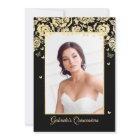 Black Gold Roses Butterflies Quinceanera Photo